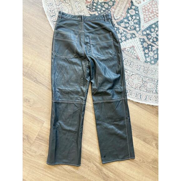 Free People It Factor Vegan Leather Straight Leg Pants - Picture 10 of 10